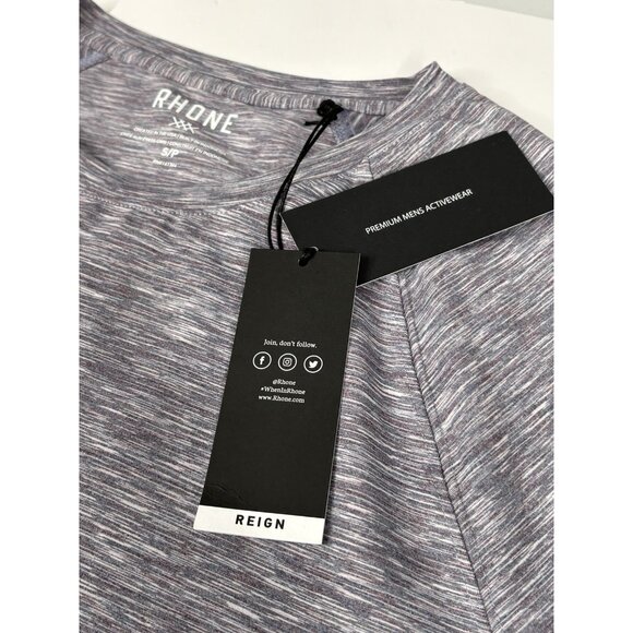 NWT Rhone Reign Short Sleeve Men’s Small Moisture Wicking Nightshade Space Dye - Picture 7 of 13